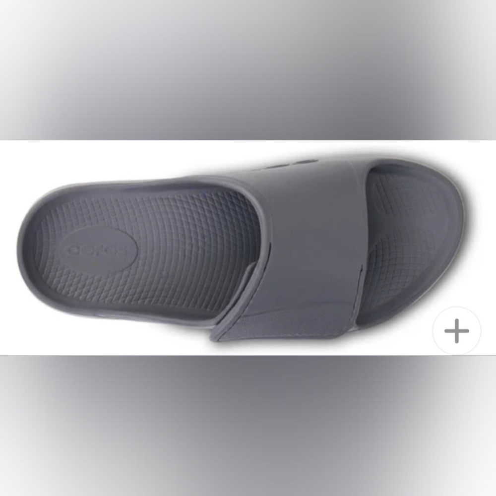 Gray OOFOS Men's Recovery Sandals - Picture 3 of 8